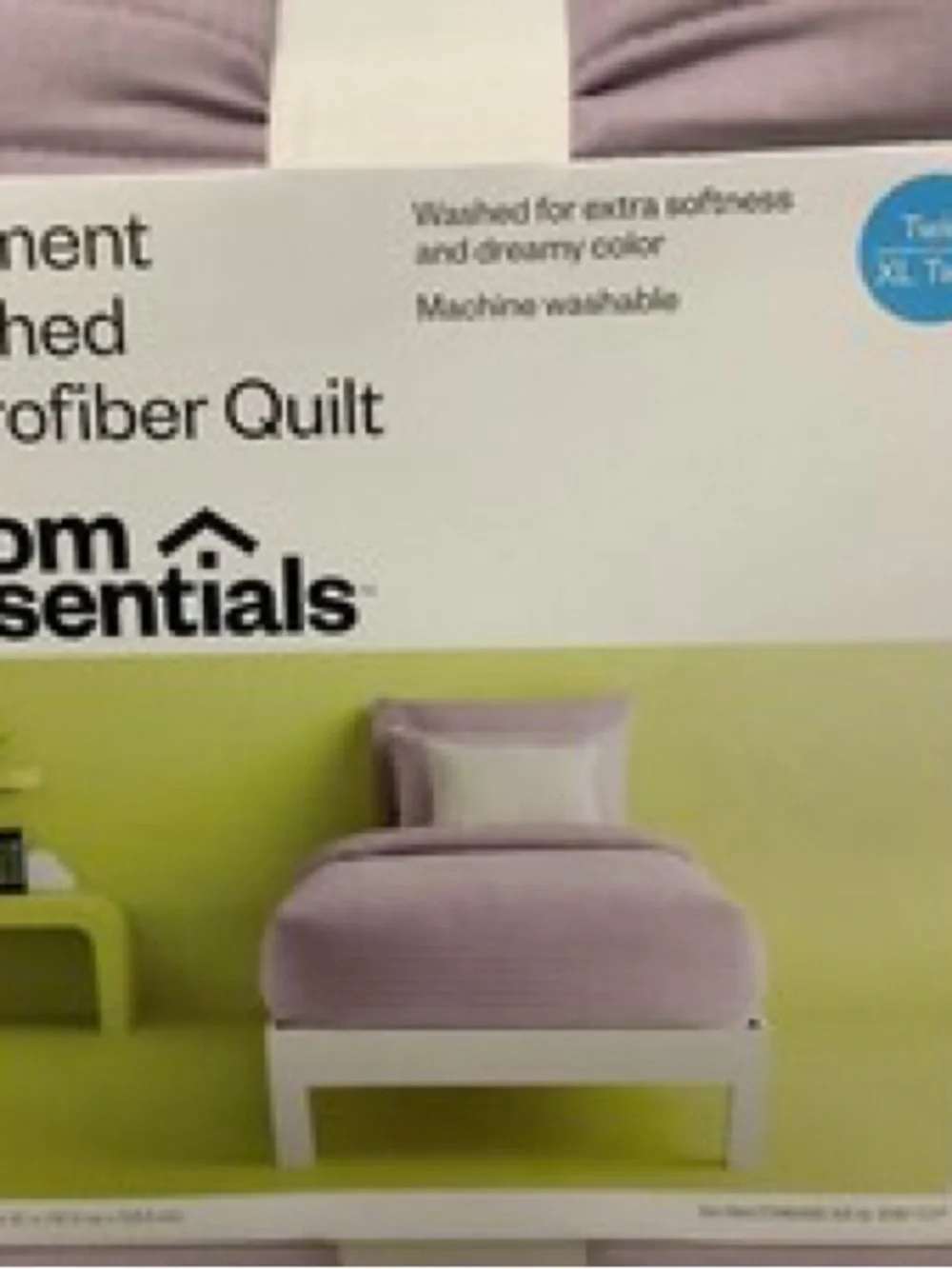 Room Essentials Lavender Quilted Coverlet Set with Shams